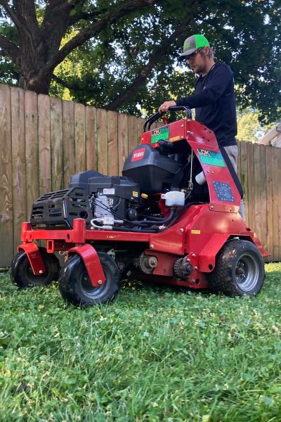 fall aeration closeup